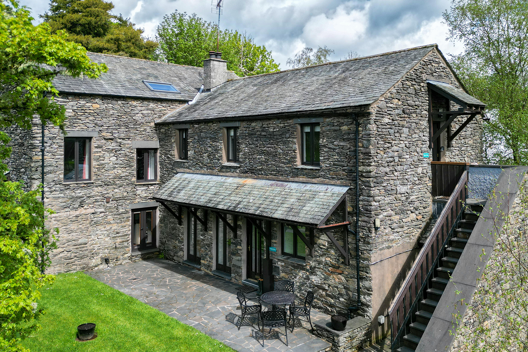 Lake District cottages from Matson Ground.Helm Eden, Windermere