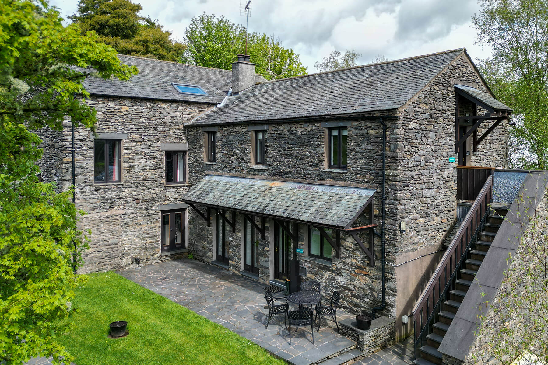 Lake District cottages from Matson Ground.Helm Kent, Windermere