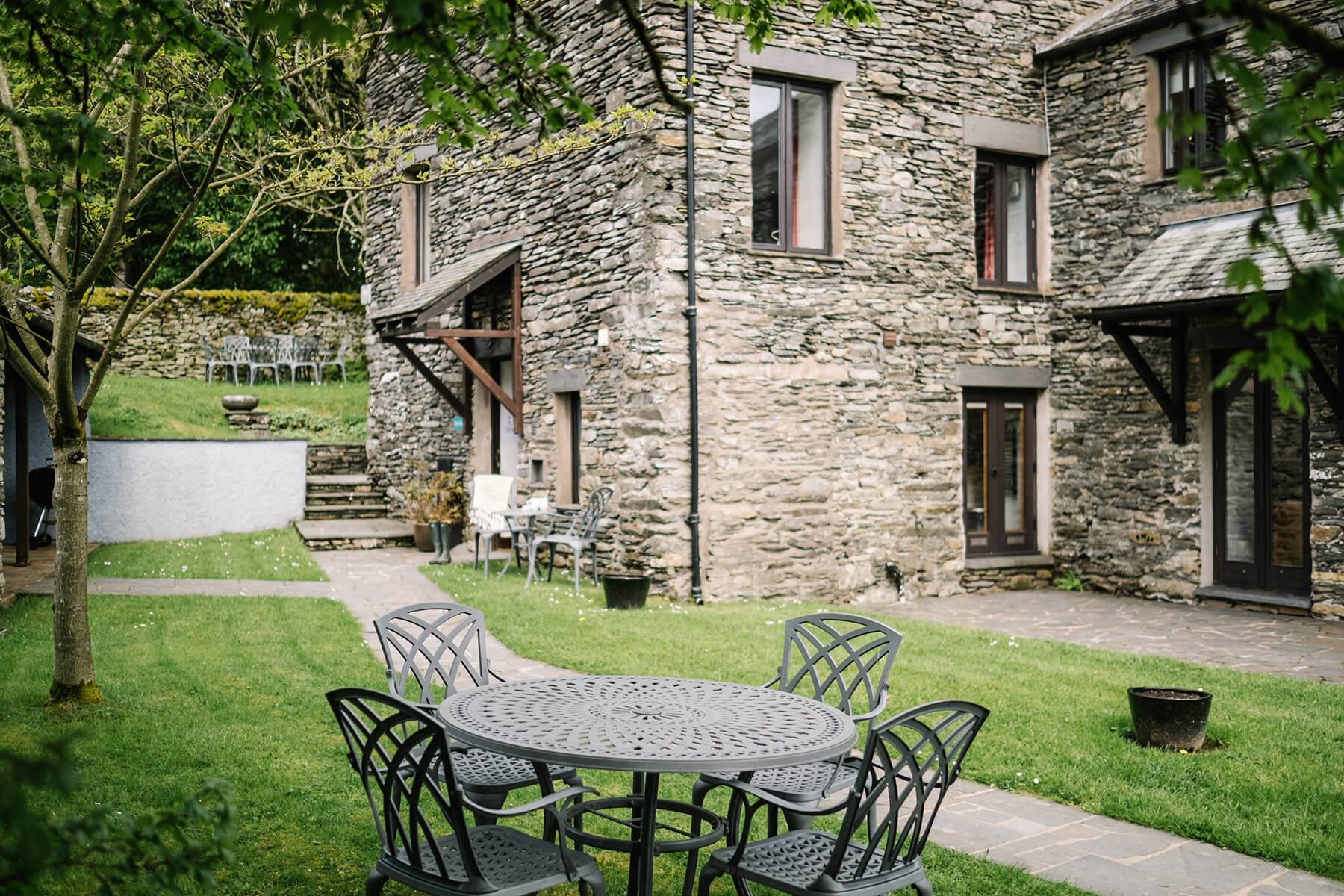 Lake District cottages from Matson Ground.Helm Mint, Windermere