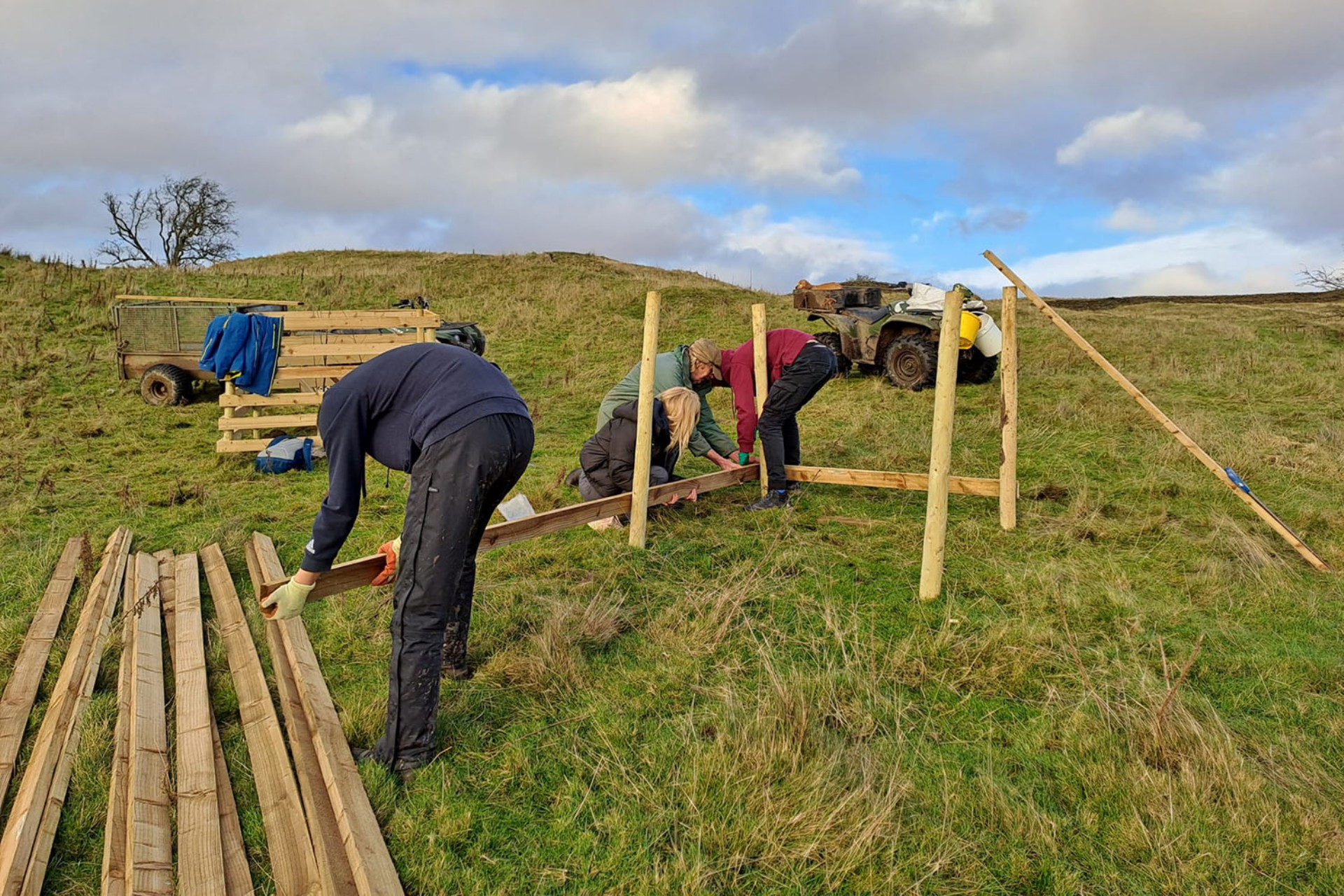 <p>We recently welcomed students from a local school to help coop and plant out trees on the Matson Ground Estate.